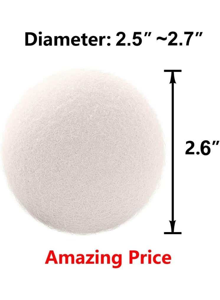 6 packs of wool drying balls, reusable as a natural fabric softener, reducing wrinkles and drying clothes faster, environmentally friendly - Image 2